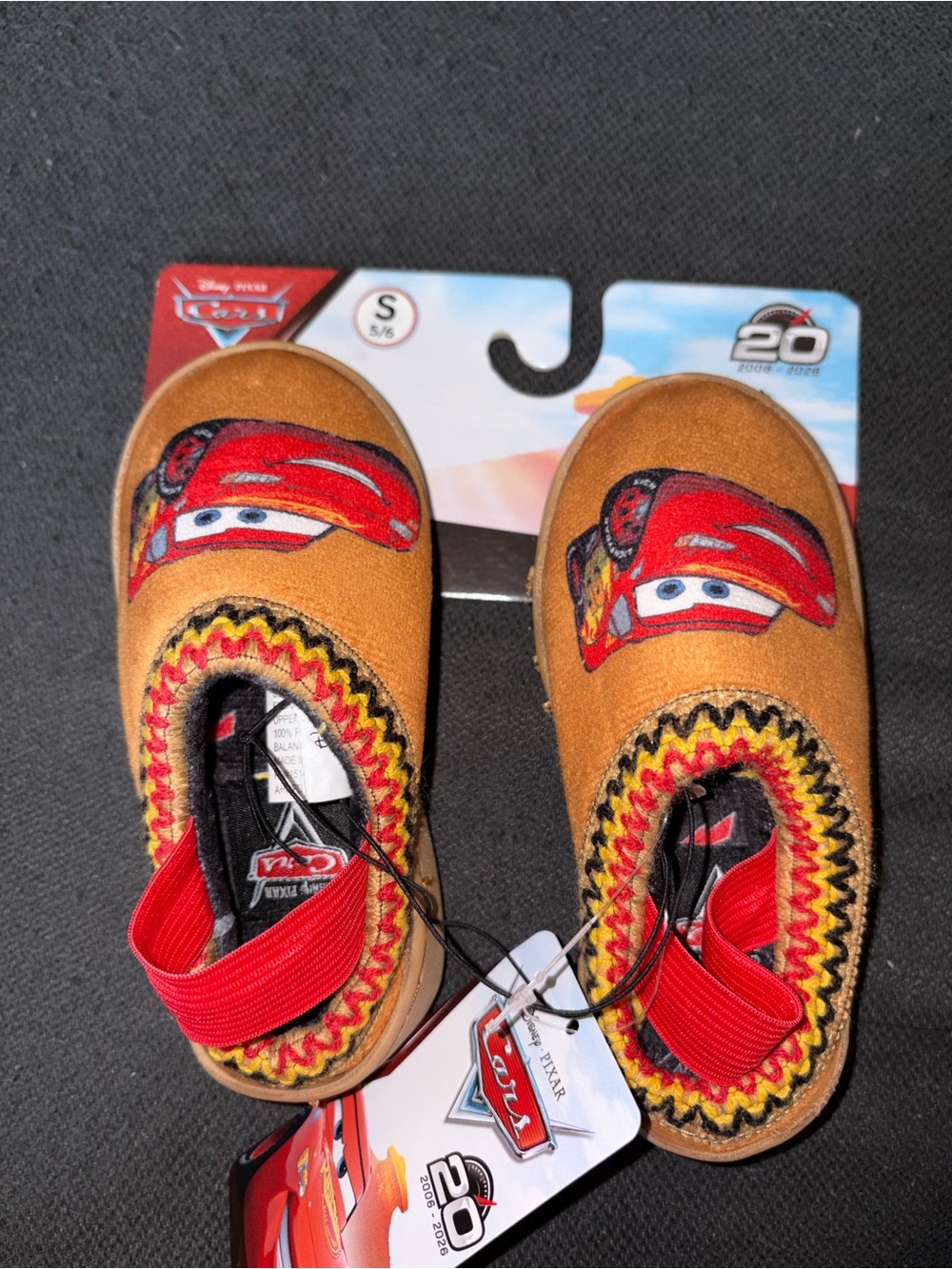 Disney Lightning McQueen Baby Slip-On Shoes - Red & Tan
